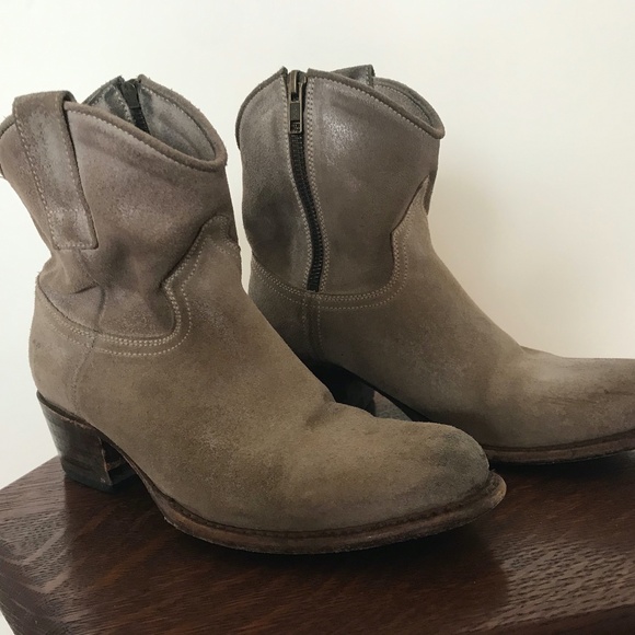 Frye Suede Cowboy Boots - Picture 1 of 6